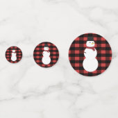 Snowman Red Buffalo Kariert Table Confetti Konfetti (Rückseiten)