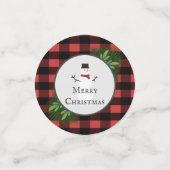 Snowman Red Buffalo Kariert Table Confetti Konfetti (Klein Vorderseite)