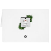 Snowman Red Buffalo Karierte Grußkarte (Rückseite Horizontal)