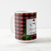 Snowman Red Buffalo Karierte Tasse (Vorderseite Links)