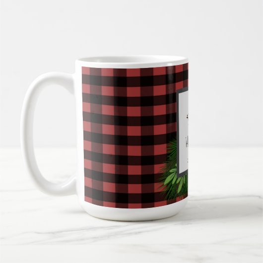 Snowman Red Buffalo Karierte Tasse (Links)