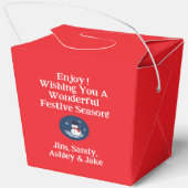 Snowman Red PERSONALIZE Cookie Leckerei Box Geschenkschachtel (Rückseite)
