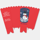 Snowman Red PERSONALIZE Cookie Popcorn Box Geschenkschachtel (Ungeklappt)