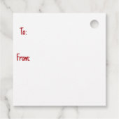 Snowman Red PERSONALIZE Geschenkanhänger (Rückseite)