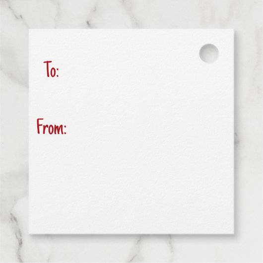 Snowman Red PERSONALIZE Geschenkanhänger (Rückseite)