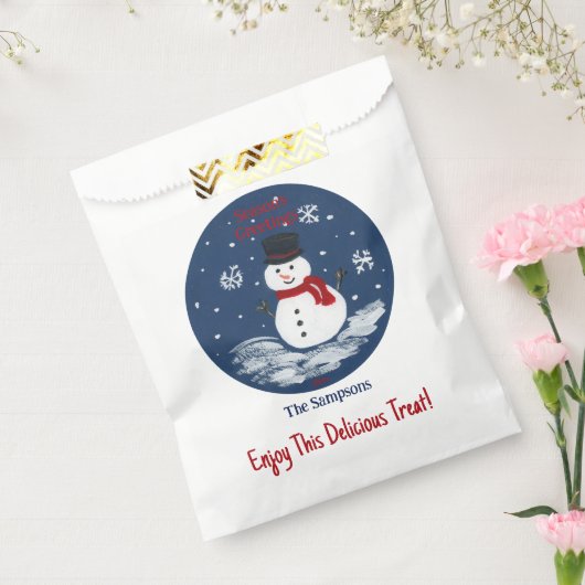 Snowman Red PERSONALIZE Geschenktütchen (Versiegelt)