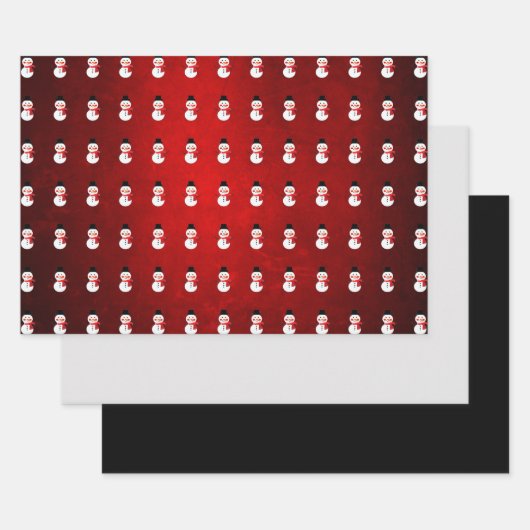 Snowman/Red Scarf Design Geschenkpapier Set (Set)