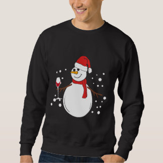 Snowman Red Wine Weihnachten Sweatshirt