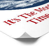 Snowman Red Wonderful Time Year PERSONALIZE Poster (Ecke)