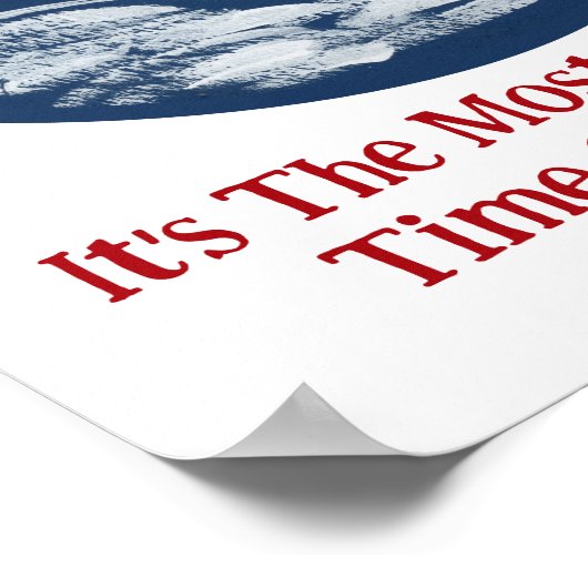 Snowman Red Wonderful Time Year PERSONALIZE Poster (Ecke)