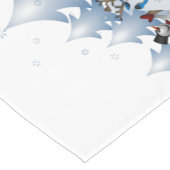 Snowman Reindeer Winterurlaub Weihnachten Kurzer Tischläufer (Ecke)