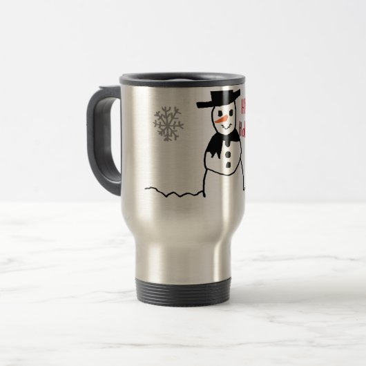 Snowman Reisebecher (Vorderseite Links)