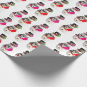 Snowman Retro-Jahrgang Weihnachten Schneemann Spaß Geschenkpapier (Ecke)