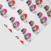 Snowman Retro-Jahrgang Weihnachten Schneemann Spaß Seidenpapier (Detail)