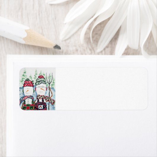 Snowman Return Address Label (Insitu)