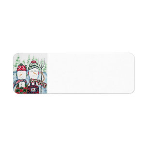 Snowman Return Address Label