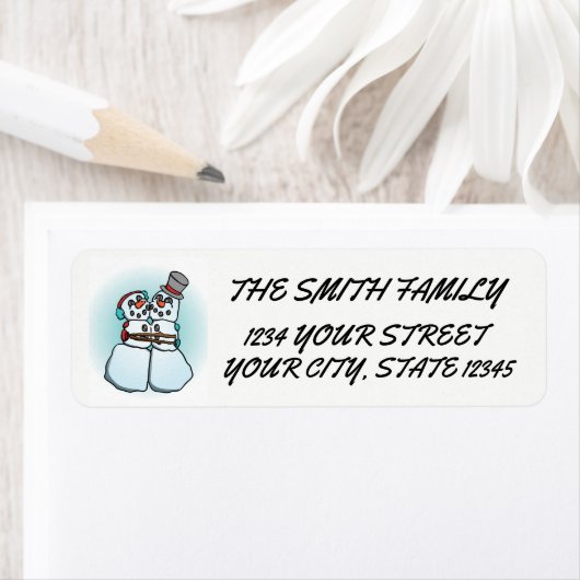 Snowman Return Address Label (Insitu)