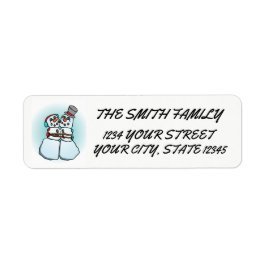 Snowman Return Address Label