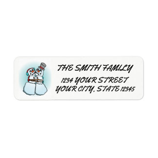 Snowman Return Address Label