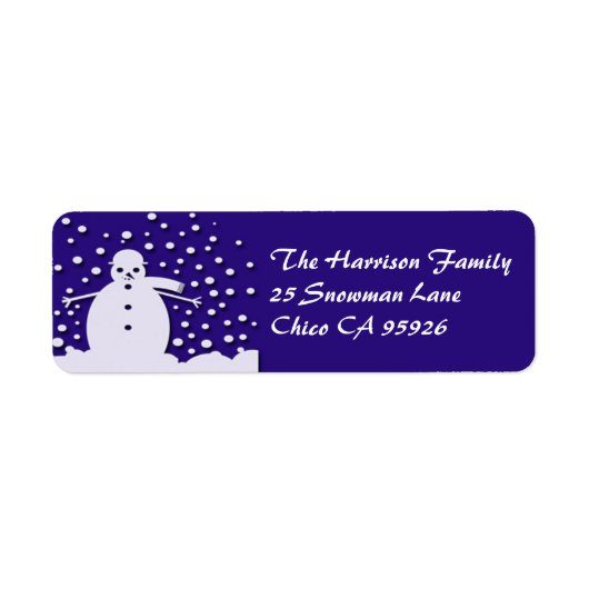 Snowman Return Address Label (Vorne)