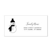 Snowman Return Address Self-inking Stamp Permastempel (Design)