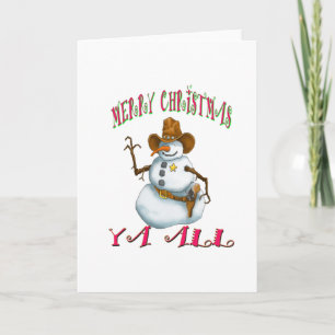 Snowman-Riff MerryChrsts Ya Feiertagskarte
