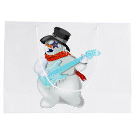Snowman Rock Gift Bag Große Geschenktüte
