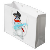 Snowman Rock Gift Bag Große Geschenktüte (Rückseite Schrägansicht)