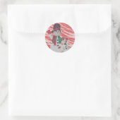 Snowman Round Stickers (Tasche)