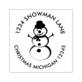 Snowman-Rücksendeadresse Gummistempel (Prägung)