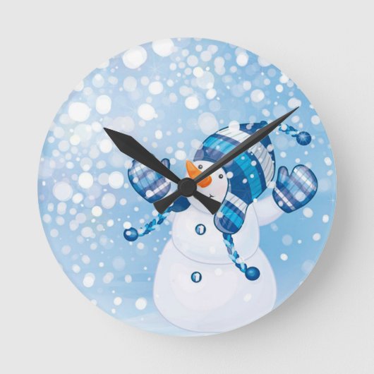 Snowman Runde Wanduhr (Vorderseite)
