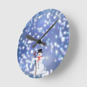 Snowman Runde Wanduhr (Winkel)