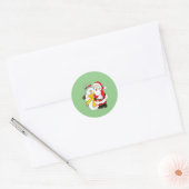 Snowman Runder Aufkleber (Umschlag)