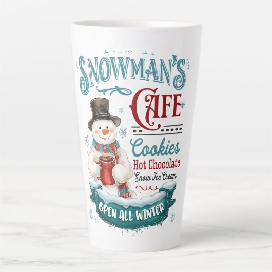 Snowman’s Café – Whimsical Winter Treats & Cheer Milchtasse (Vorderseite)