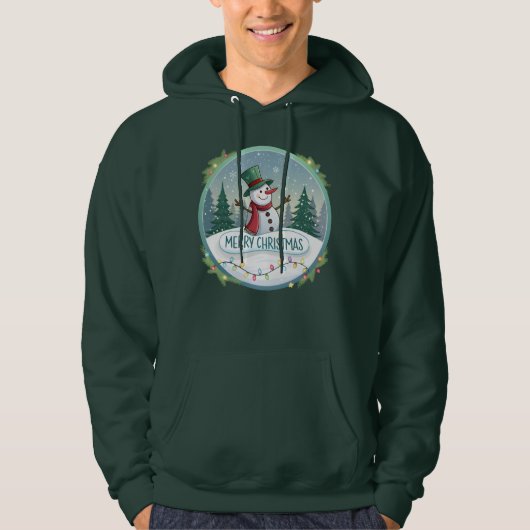 Snowman’s Joyful Christmas Welcome Hoodie (Vorderseite)