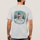 Snowman’s Joyful Christmas Welcome T-Shirt (Rückseite)