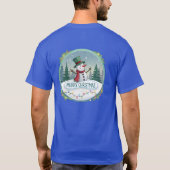 Snowman’s Joyful Christmas Welcome T-Shirt (Rückseite)