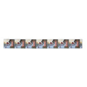 Snowman Saluting an American Flag Satinband (Vorderseite)