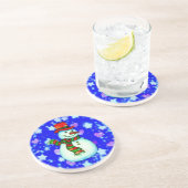 Snowman Sandstein Untersetzer (Seite)