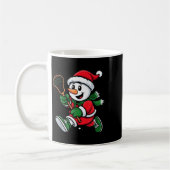 Snowman Santa Hat Playing Lacrosse Christmas Playe Kaffeetasse (Links)