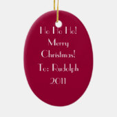 Snowman Santa Ornament (Hinten)