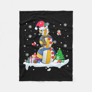 Snowman Santa Volleyball Golf Xmas Spieler Fleecedecke