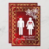 Snowman Santa, Weihnachten Einladung (Vorne/Hinten)