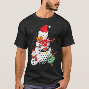 Snowman Scarf Herzstück Golf Weihnachtsmannmütze S T-Shirt