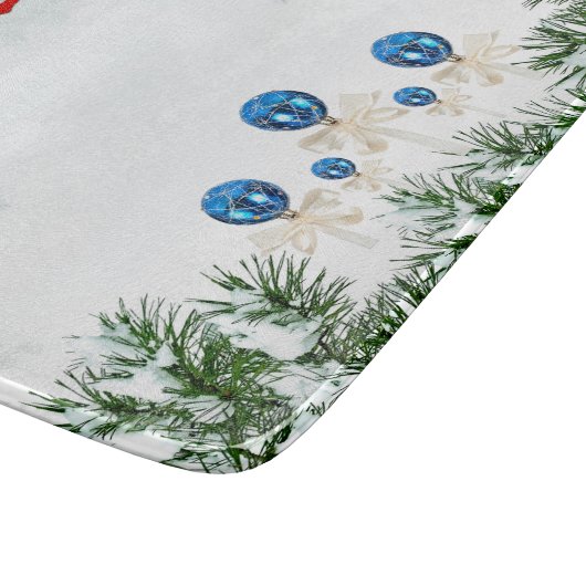Snowman Scene Custom Cutting Board Schneidebrett (Ecke)