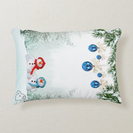Snowman Scene Custom Pillow Dekokissen