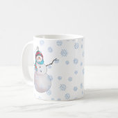 SNOWMAN, SCHAL u. STRUMPF-KAPPE durch SHARON Kaffeetasse (Vorderseite Links)