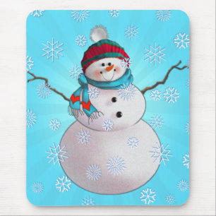 SNOWMAN, SCHAL u. STRUMPF-KAPPE durch SHARON Mousepad
