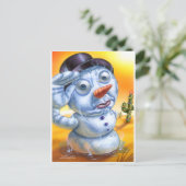 Snowman_schmelzend Postkarte (Stehend Vorderseite)