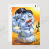 Snowman_schmelzend Postkarte (Vorne/Hinten)